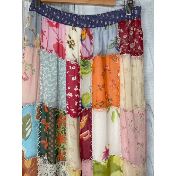 SACRED THREADS Patchwork Boho Gypsy Joggers Pants - Picture 2 of 8